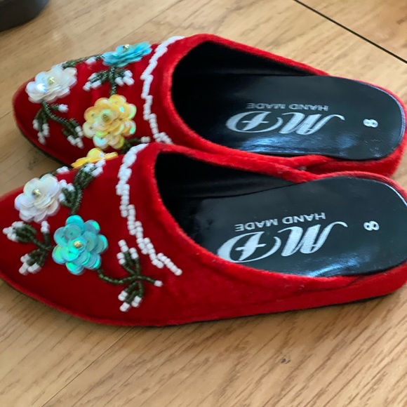 Red sequins toddler sandals size 8 - Picture 2 of 3